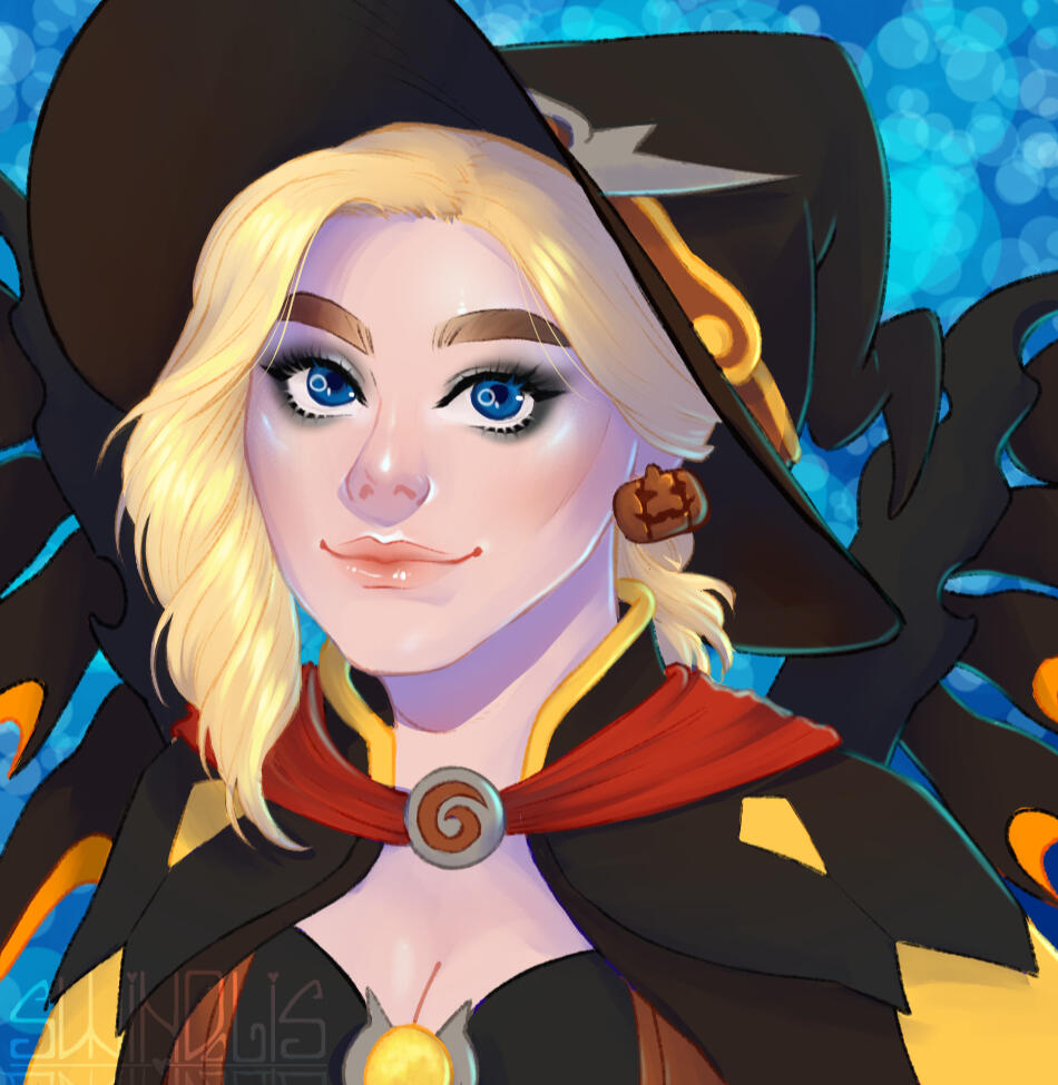 Portrait of MoeMoeFever Mercy Cosplay (IG: moemoefever)