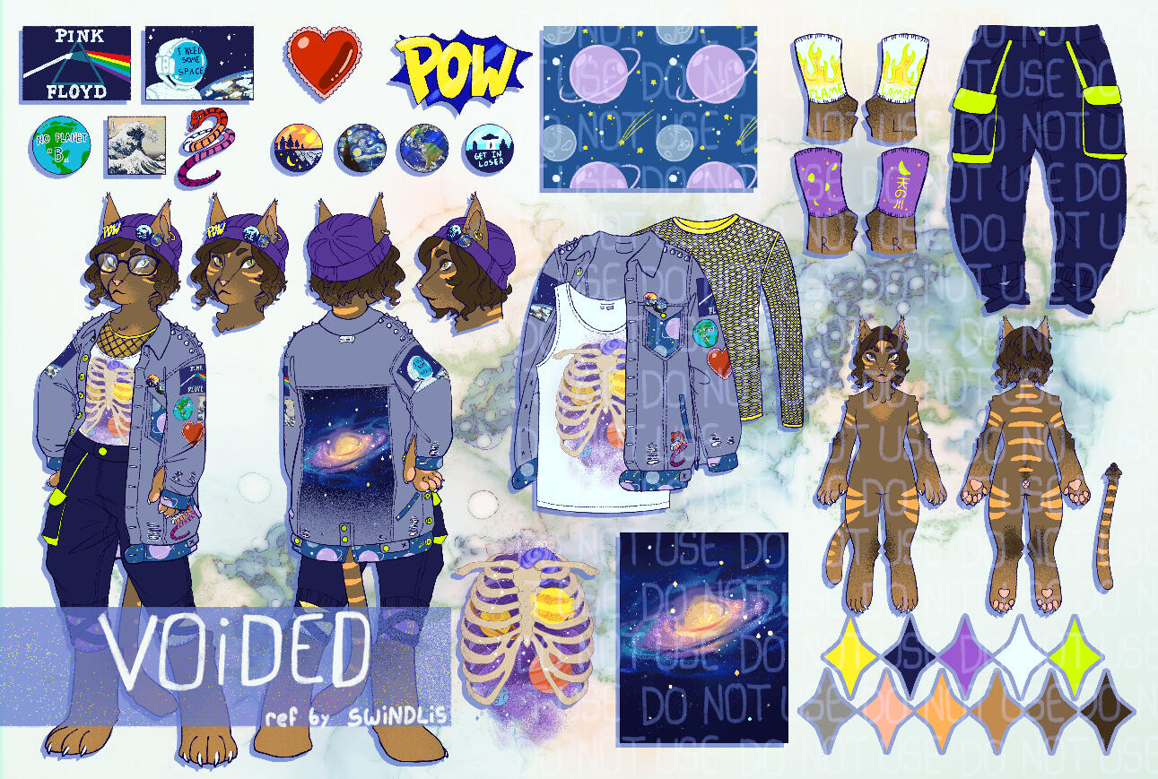 Voided Fursona Reference Sheet