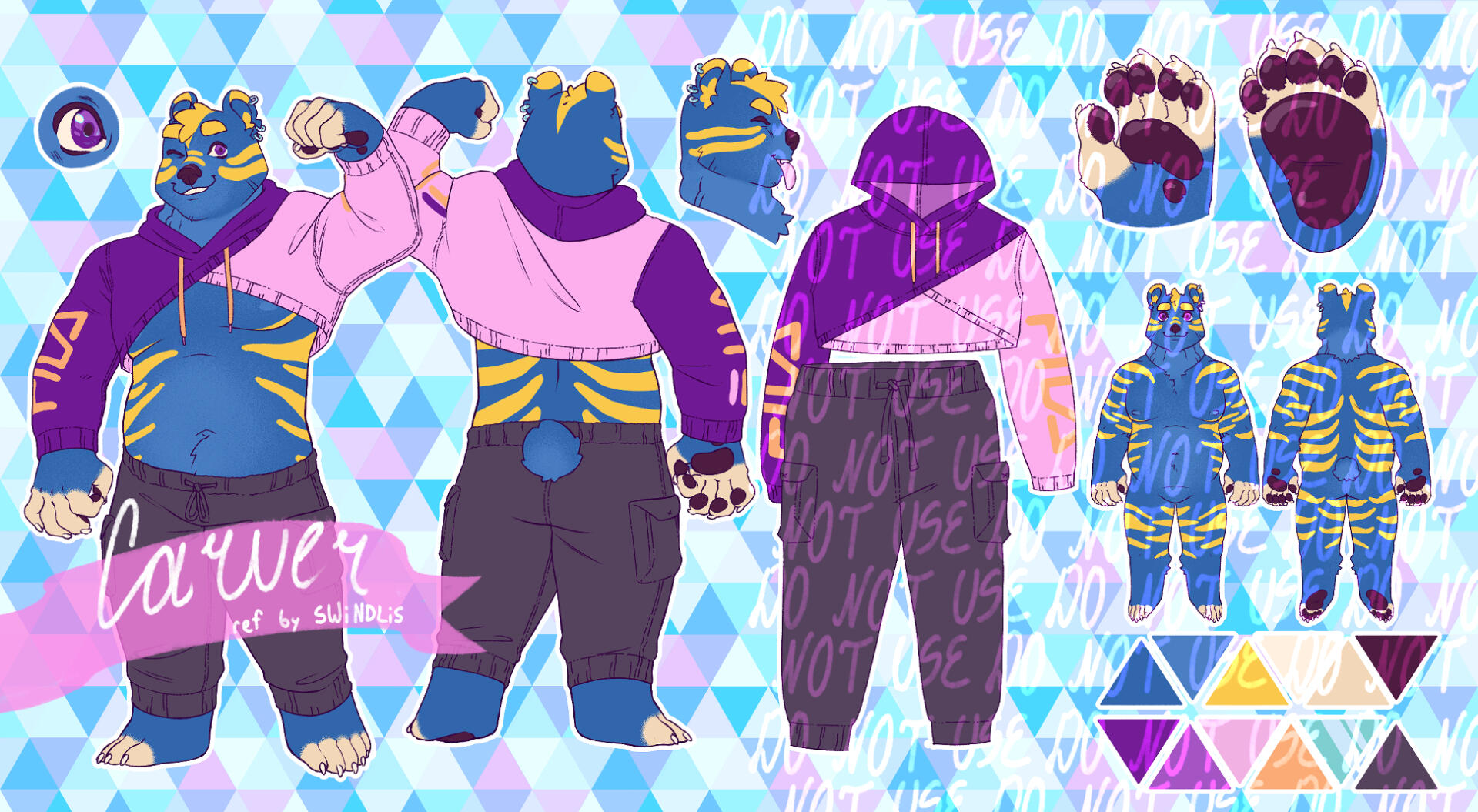 Carver Fursona Reference Sheet